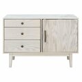 Safavieh Elissa Mid-Century Small Media Stand, White Washed SFV2116A